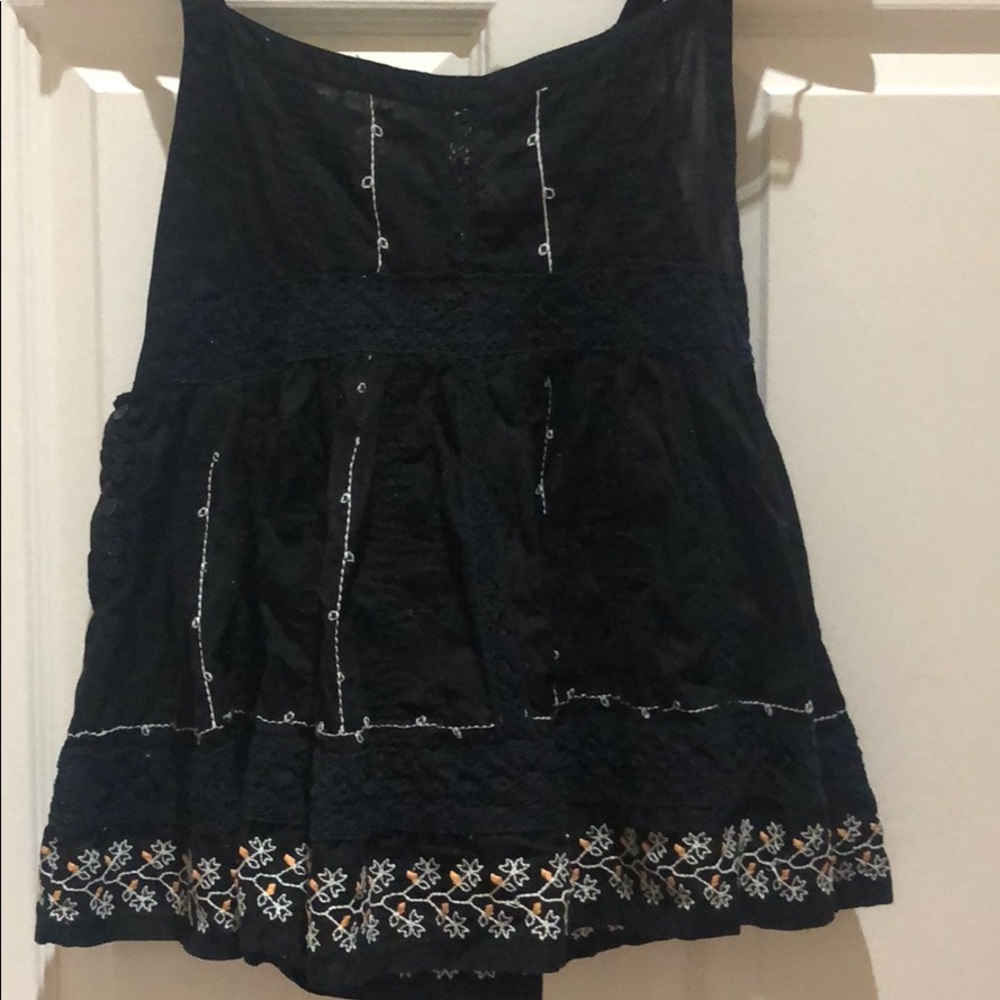 Free People Boho knitted Black Top😍🖤 - Picture 5 of 5